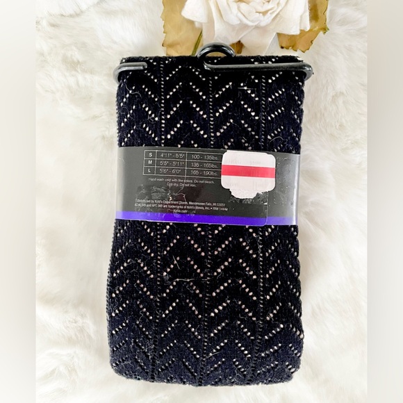 New with tags APT 9 SWEATER TIGHTS with see through design BLACK SZ SMALL 4’11”- - Picture 3 of 3